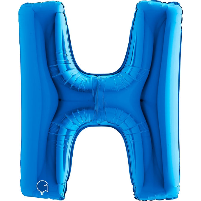 Folienballon Buchstabe H Blau 100cm