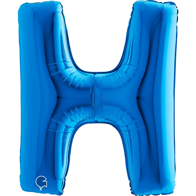 Folienballon Buchstabe H Blau 100cm Folienballon Buchstabe H Blau 100cm