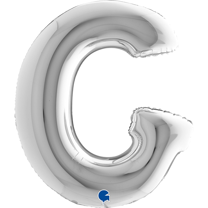 Folienballon Buchstabe G Silber 100cm Folienballon Buchstabe G Silber 100cm