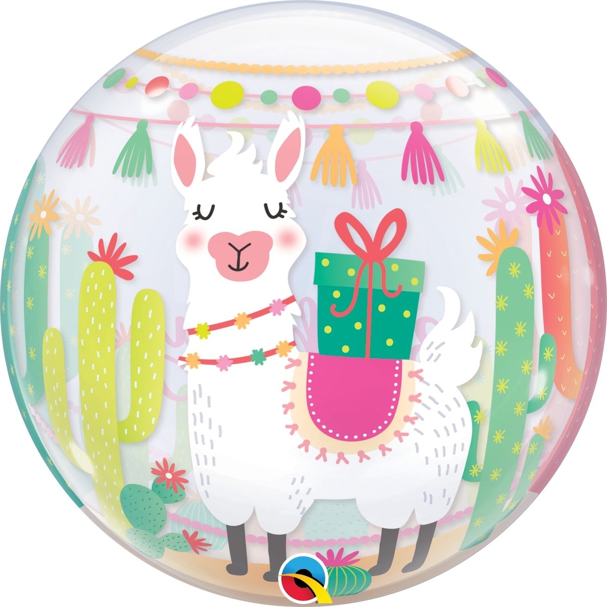 Bubble Ballon "Happy Birthday" Lama 56cm