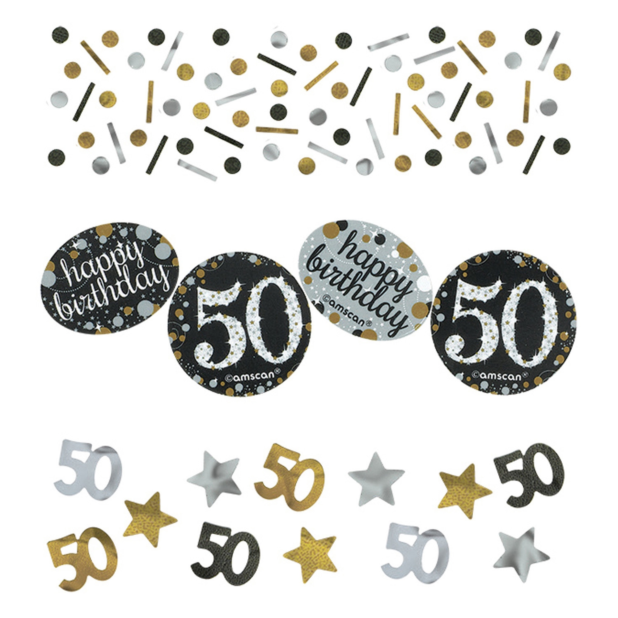 Sparkling Celebration Silber & Gold 50. Geburtstag Konfetti 34g