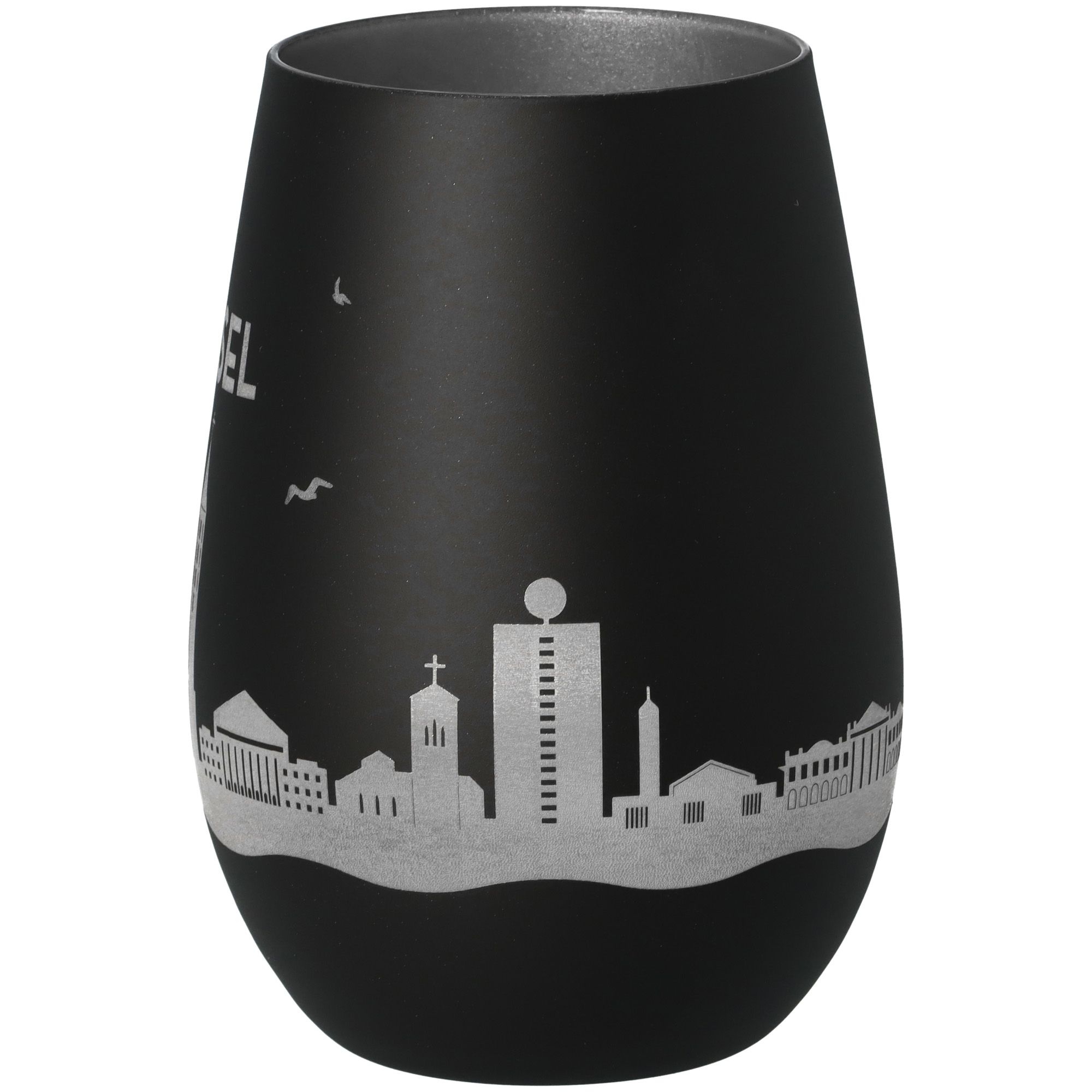 Windlicht Skyline Kassel Schwarz/Silber Töpferei, Krug, Vase