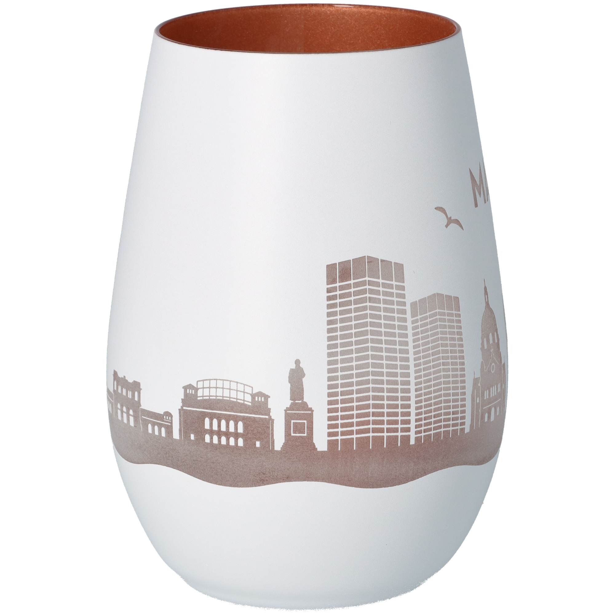 Windlicht Skyline Mainz Weiß/Bronze Windlicht Skyline Mainz Weiß/Bronze