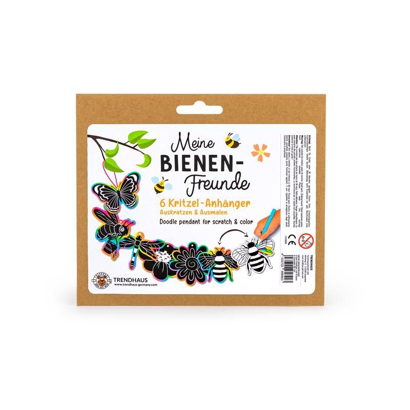 Meine Bienenfreunde - 6 Kritzel Anhänger zum Kratzen und Ausmalen Meine Bienenfreunde - 6 Kritzel Anhänger zum Kratzen und Ausmalen