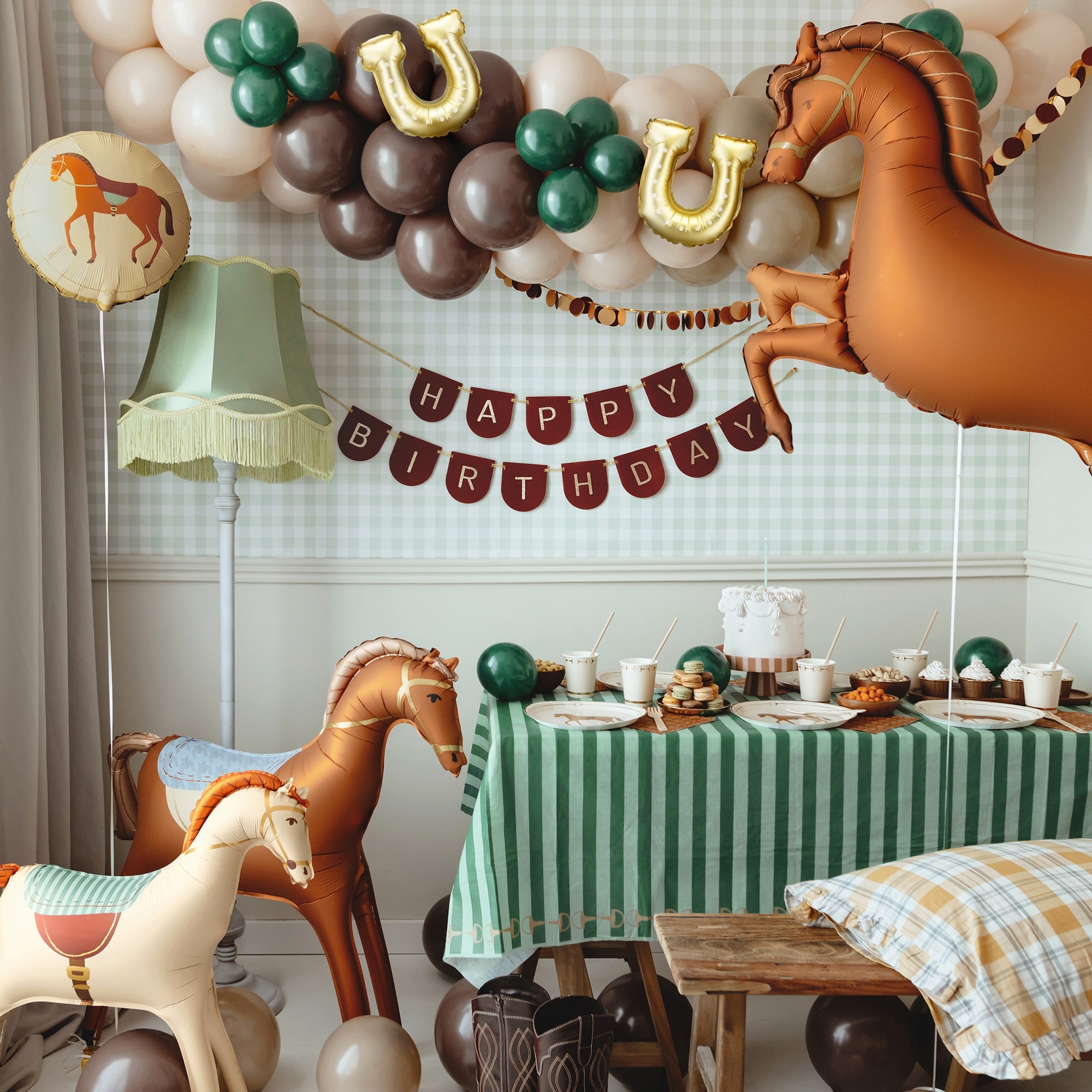 Folienballon "Pferd" 45cm Leute, Person, Lustig, Party, Geburtstagstorte