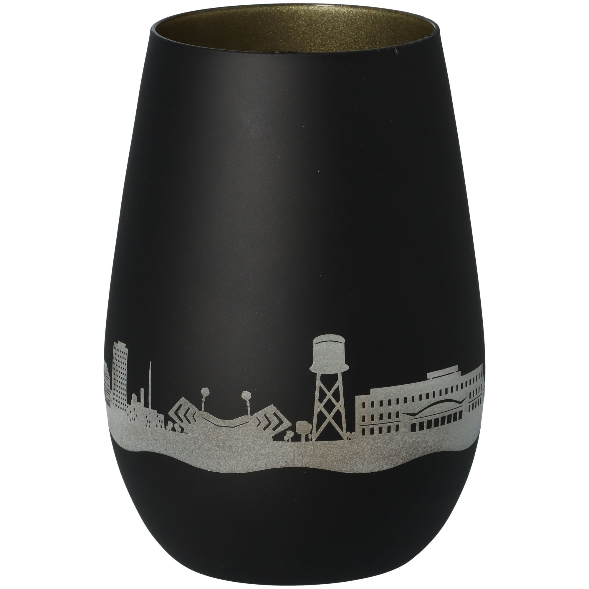 Flensburg Planche à Petit-déjeuner Avec Gravure Skyline