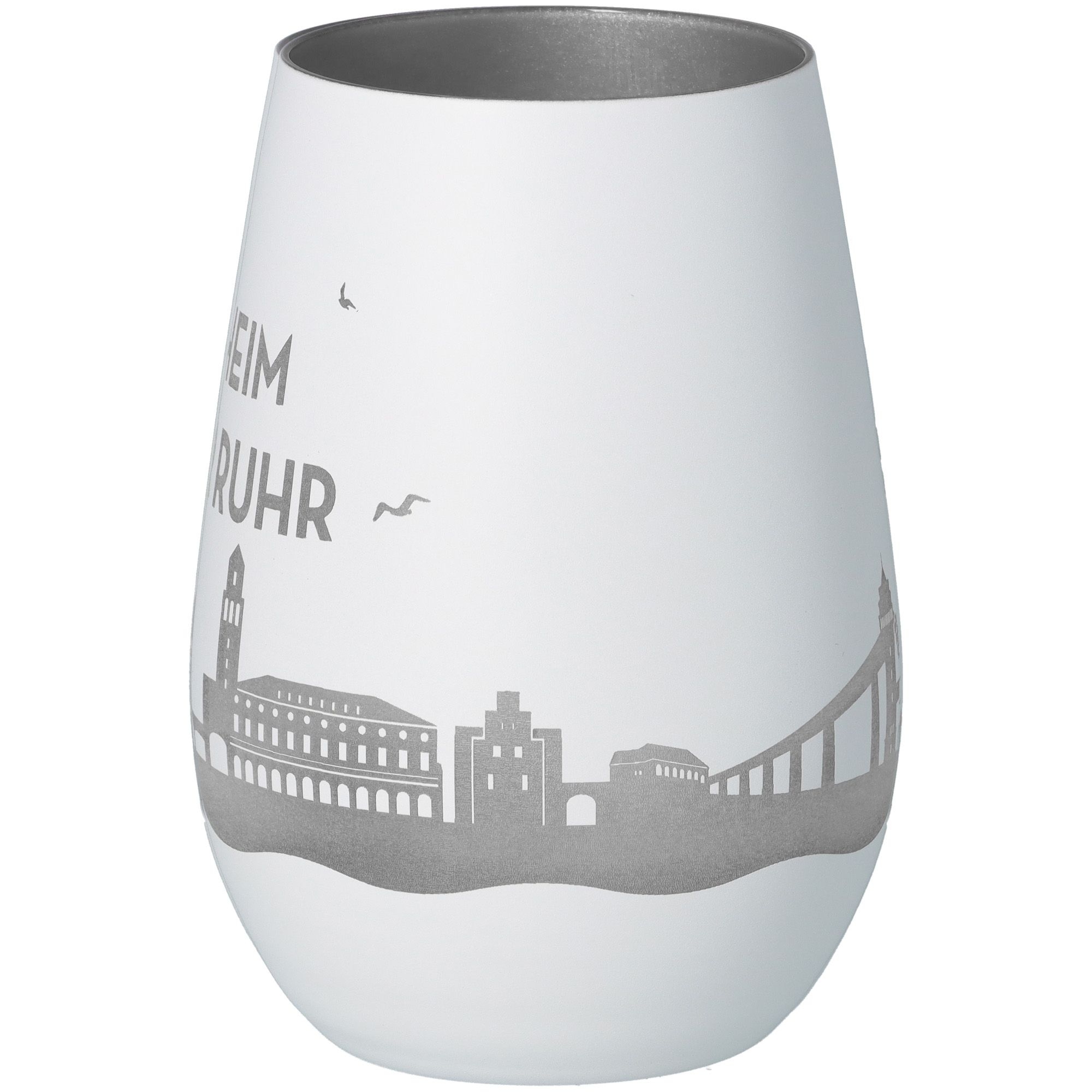 e1ef8439b9e5ef2aa69bcd1e70113819293b4bfe Windlicht Skyline Mülheim an der Ruhr Weiß/Silber