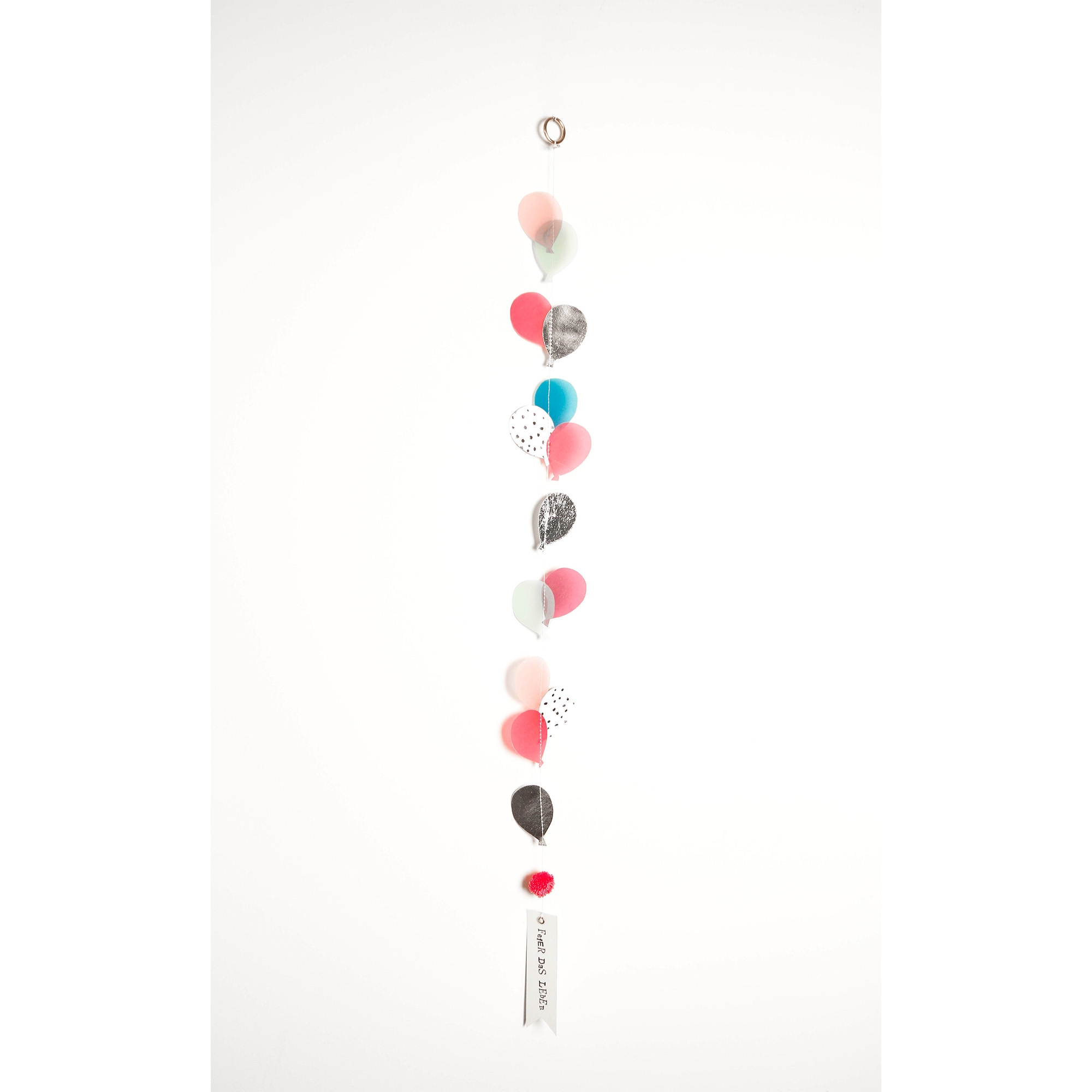 Ballonkette "Feier das Leben" Zubehor, Ohrring, Schmuck, Ballon, Edelstein