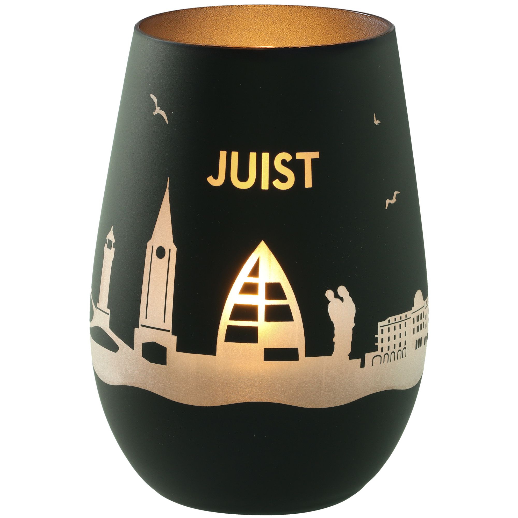 Windlicht Skyline Juist Schwarz/Silber Windlicht Skyline Juist Schwarz/Silber