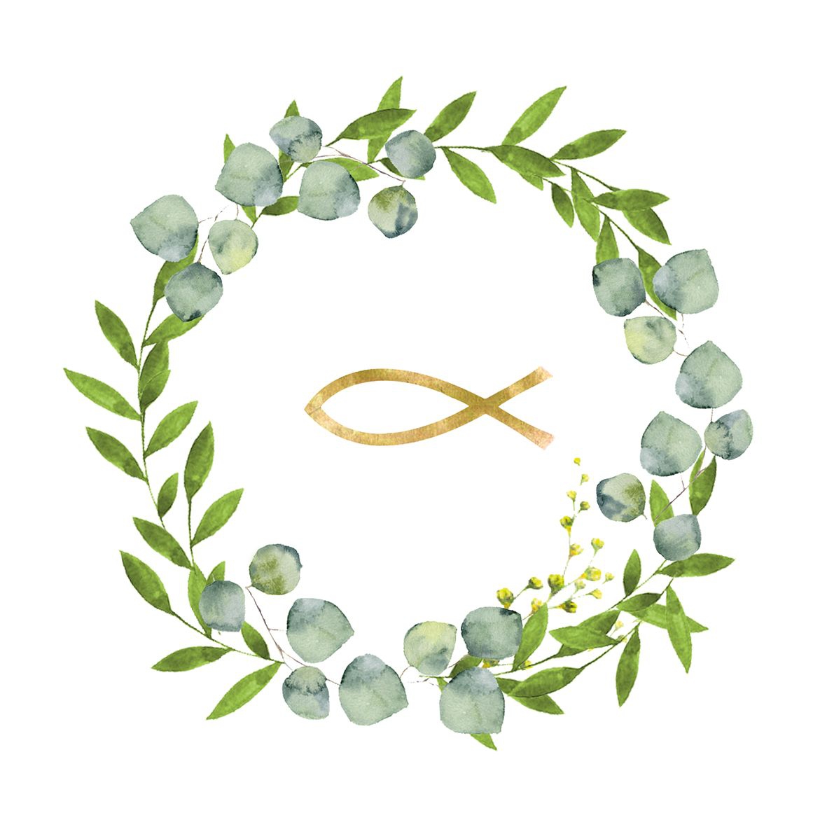 20 Servietten "Fisch" Eukalyptus 33x33cm 20 Servietten "Fisch" Eukalyptus 33x33cm