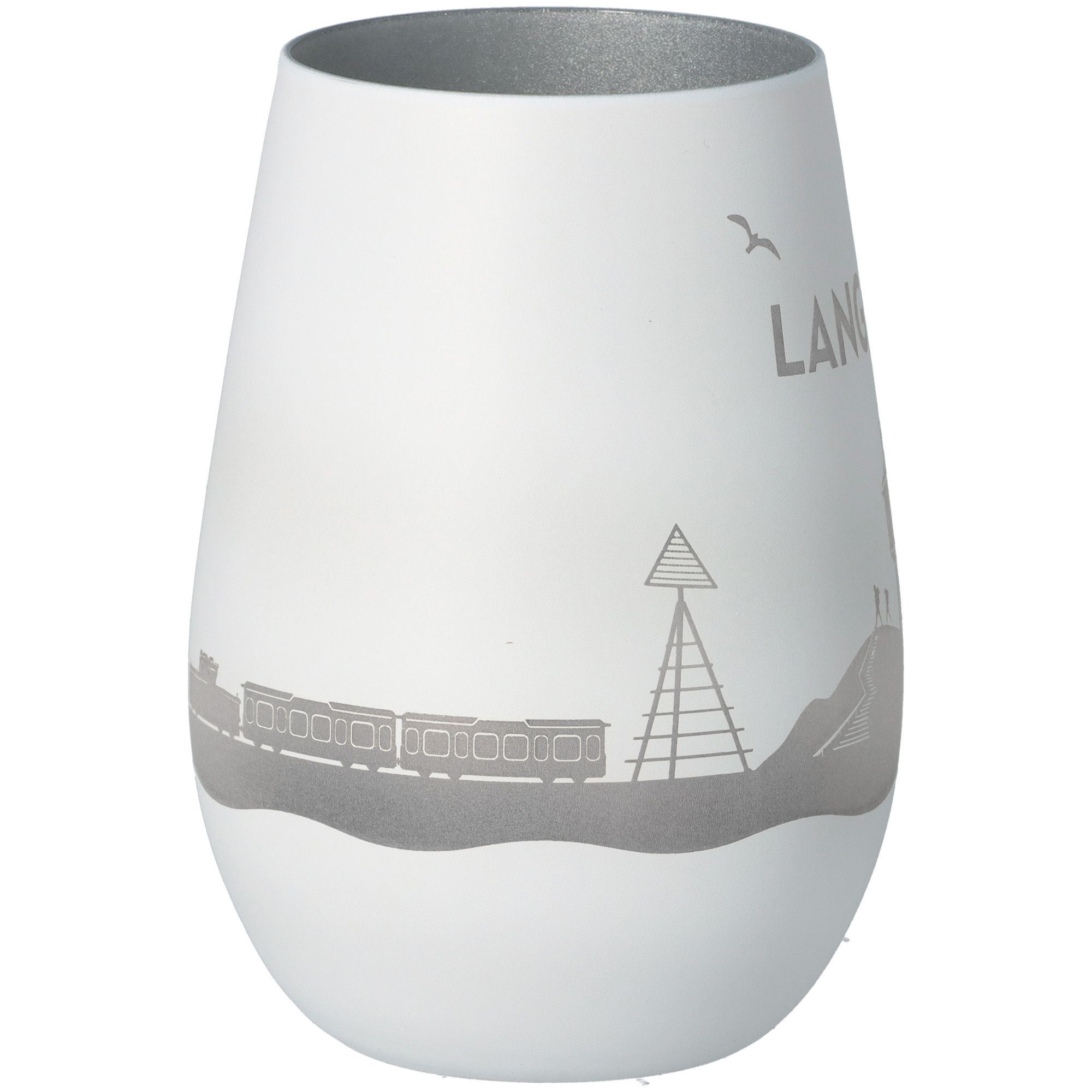 Windlicht Skyline Langeoog Weiß/Silber Windlicht Skyline Langeoog Weiß/Silber