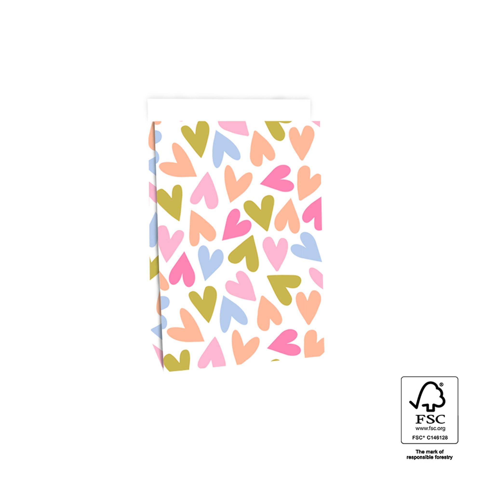 Blockbodenbeutel M "Hearts" Blockbodenbeutel M "Hearts"