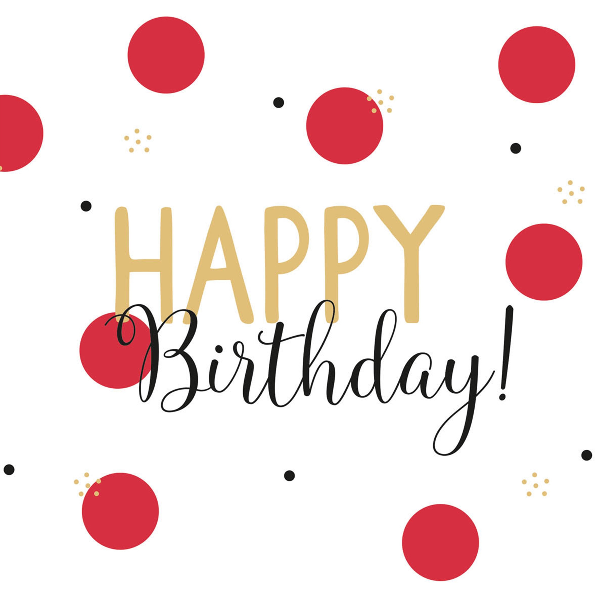 20 Servietten "Happy Birthday" Muster