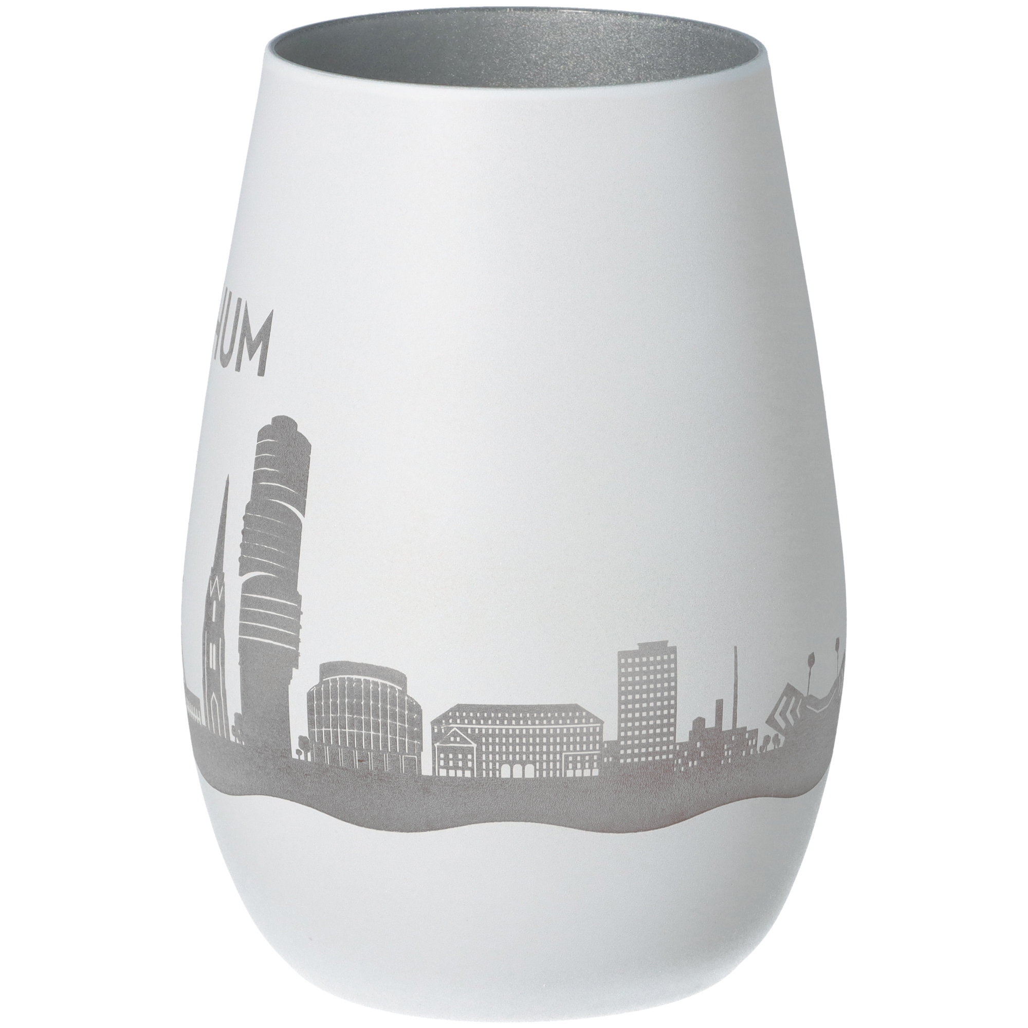 Windlicht Skyline Bochum Weiß/Silber Windlicht Skyline Bochum Weiß/Silber