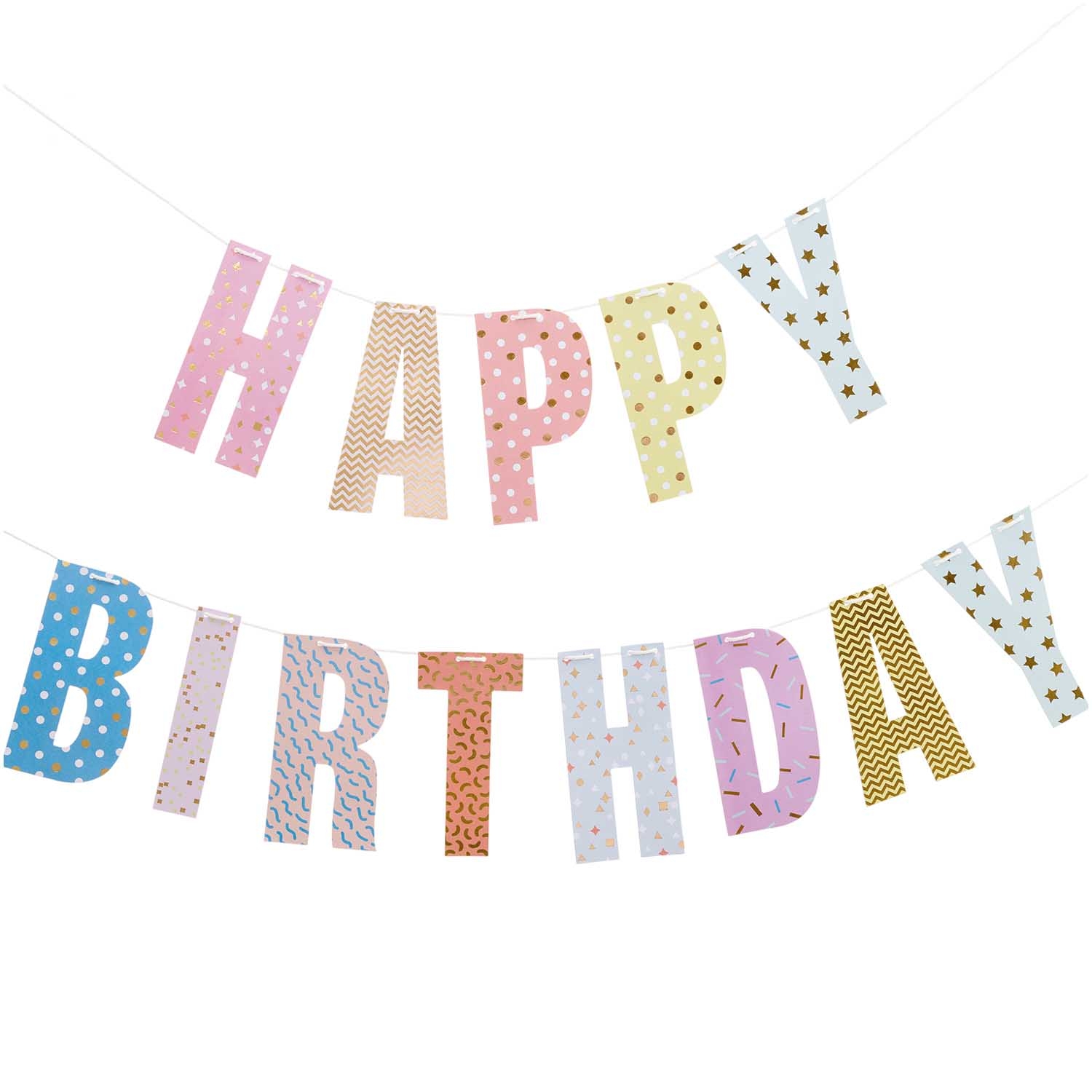 Girlande - Happy Birthday "Pastelltraum" Girlande - Happy Birthday "Pastelltraum"