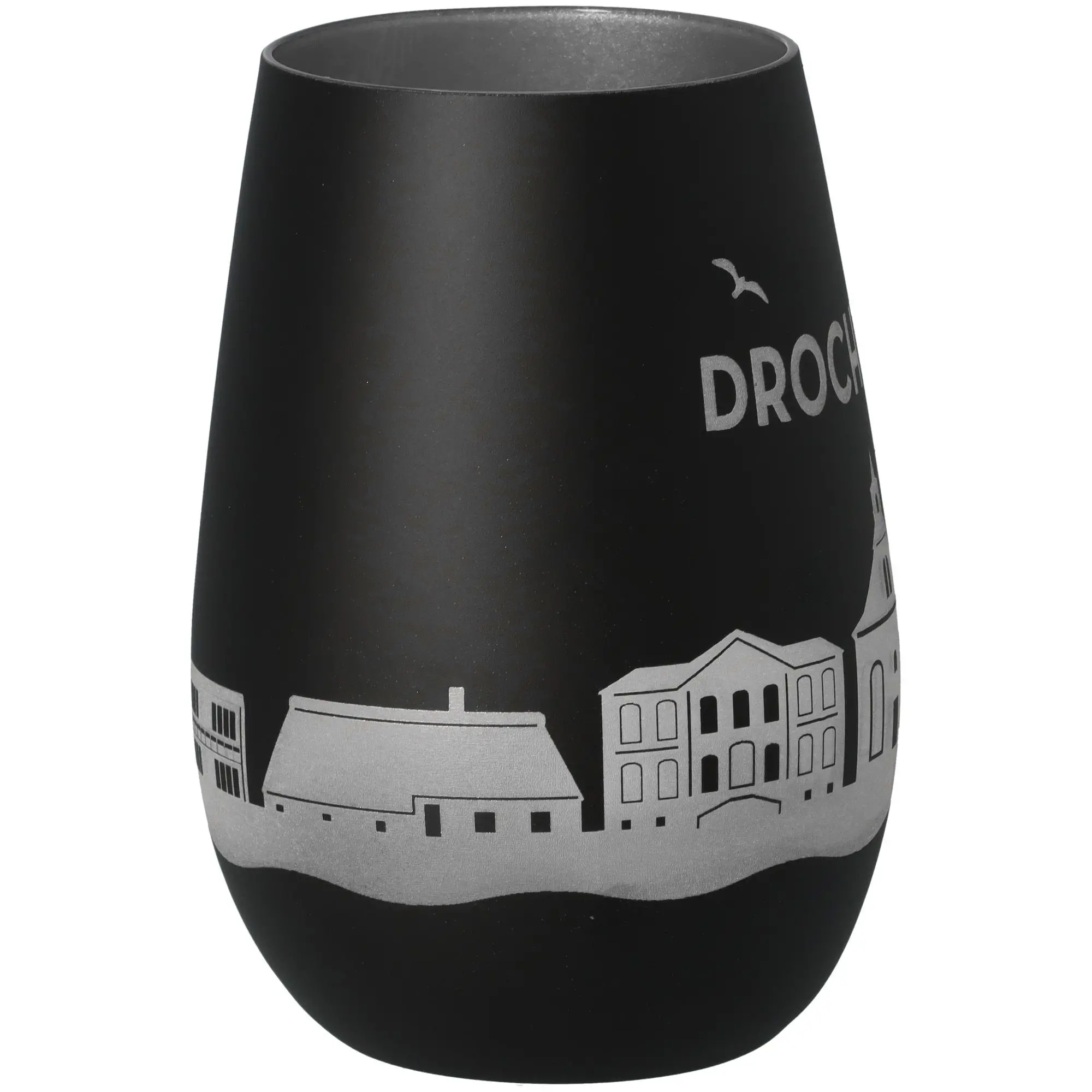 Windlicht Skyline Drochtersen Schwarz/Silber