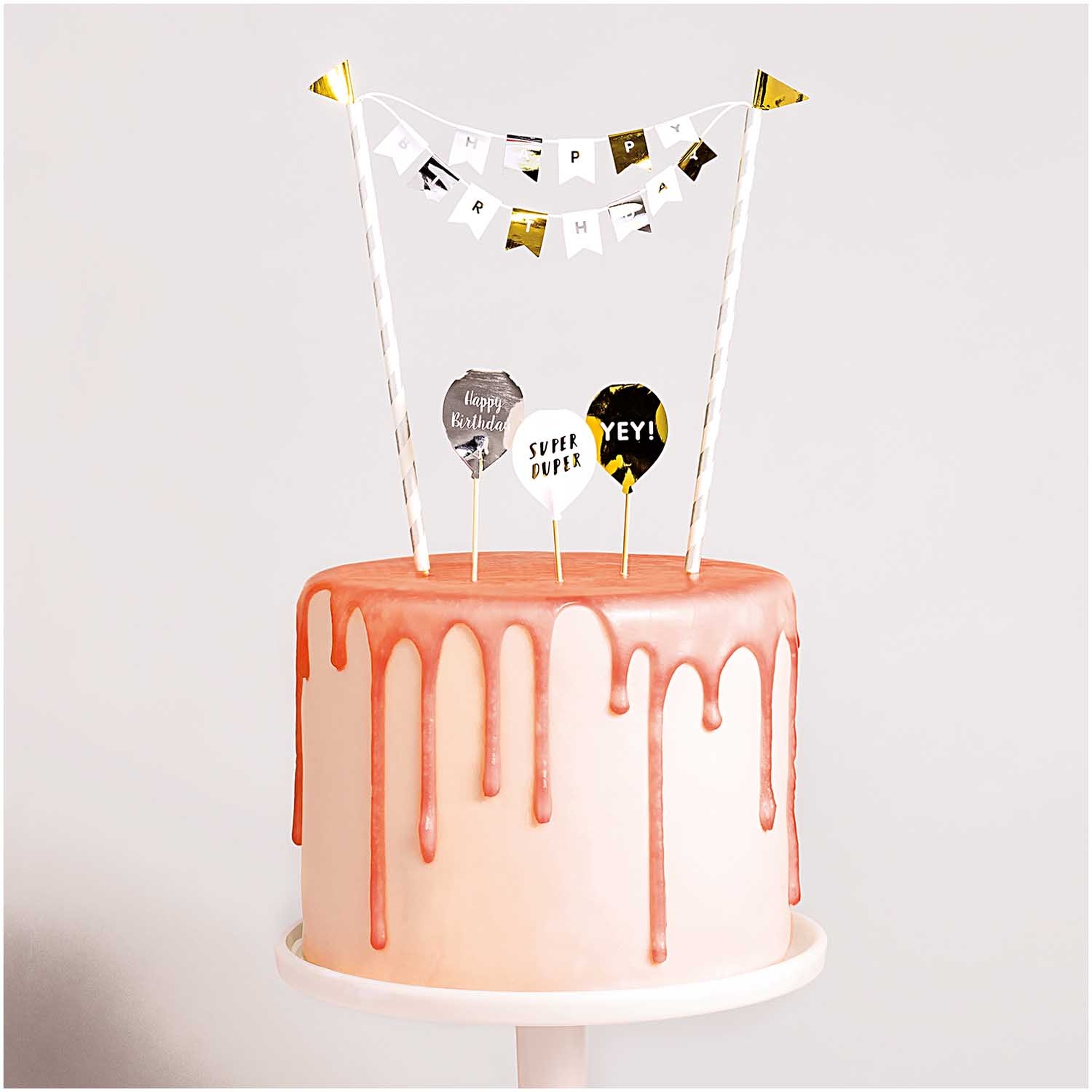 Cake Topper - Girlande Happy Birthday classic