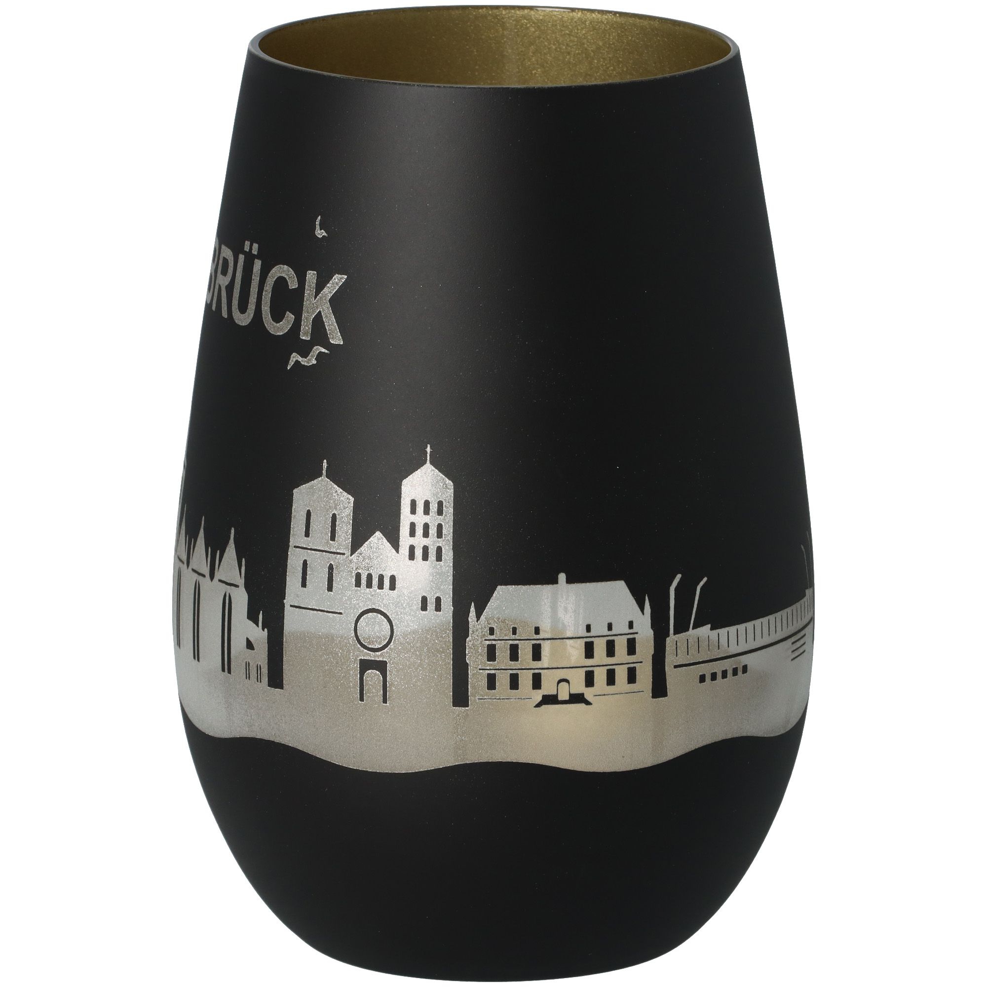 Windlicht Skyline Osnabrück Schwarz/Gold Windlicht Skyline Osnabrück Schwarz/Gold