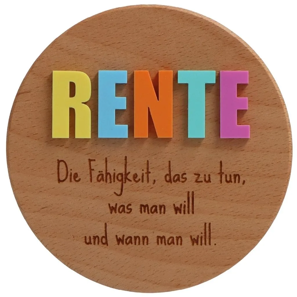 Geschenkglas "Rente"