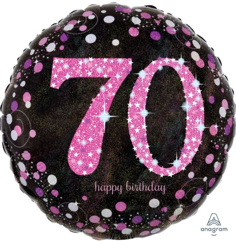 Folienballon Pink Celebration "70" 43cm