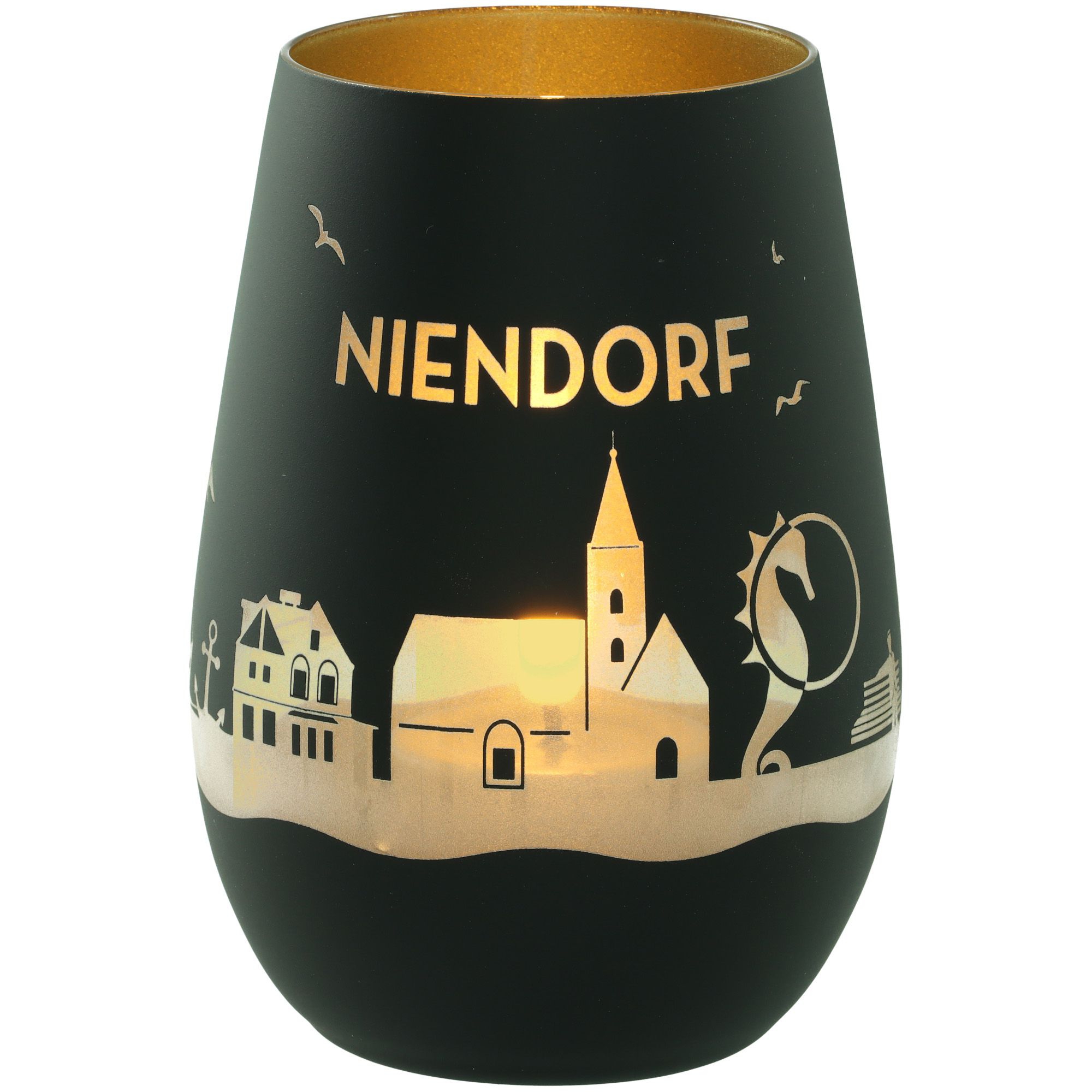 Windlicht Skyline Niendorf Schwarz/Gold Windlicht Skyline Niendorf Schwarz/Gold