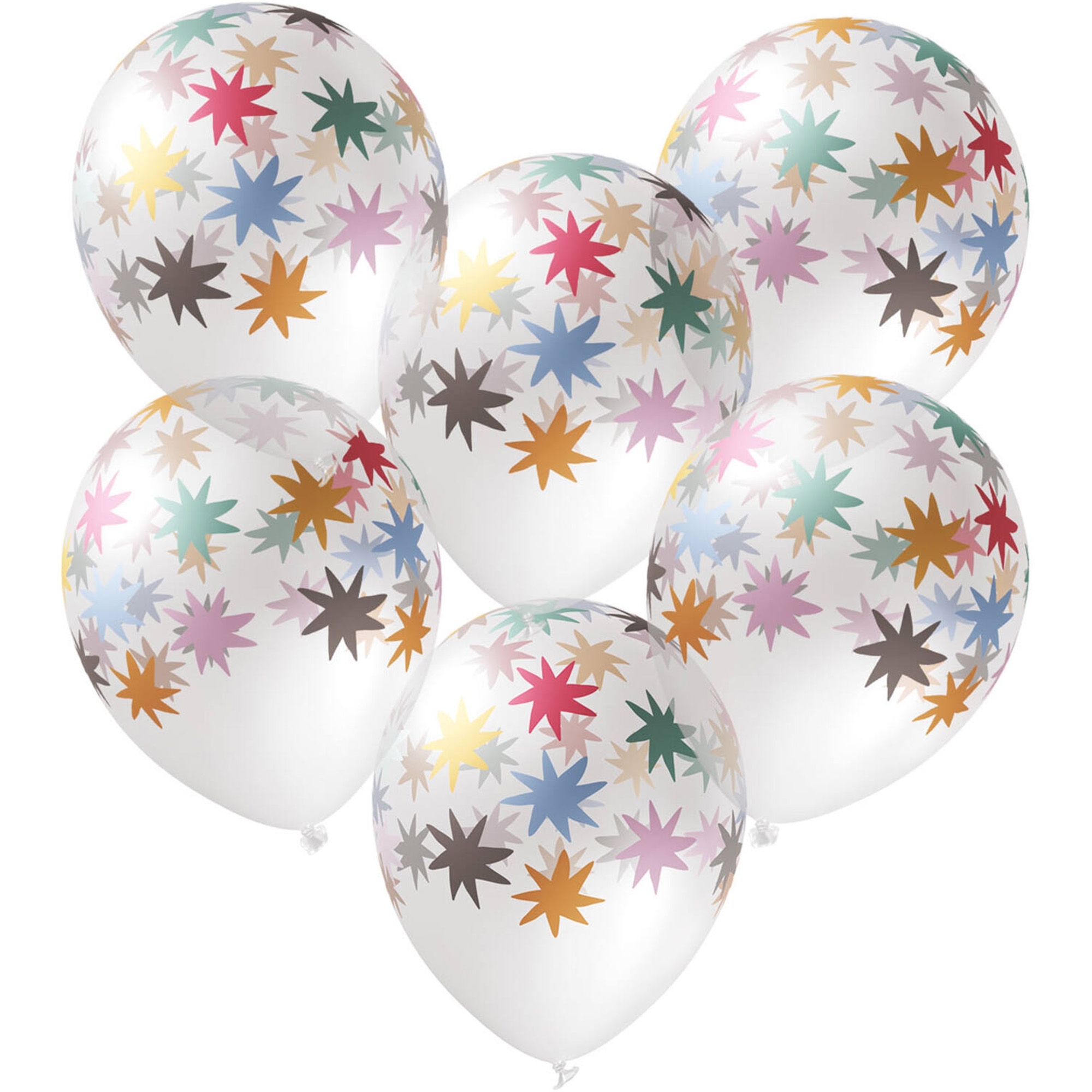 6 Latexballons im Set "Star Bust" Ø 33cm Ballon