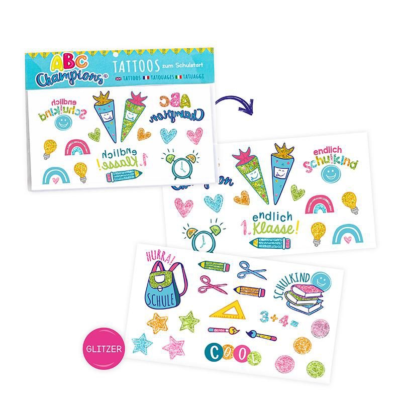 33 Glitzer-Tattoos zum Schulstart 33 Glitzer-Tattoos zum Schulstart