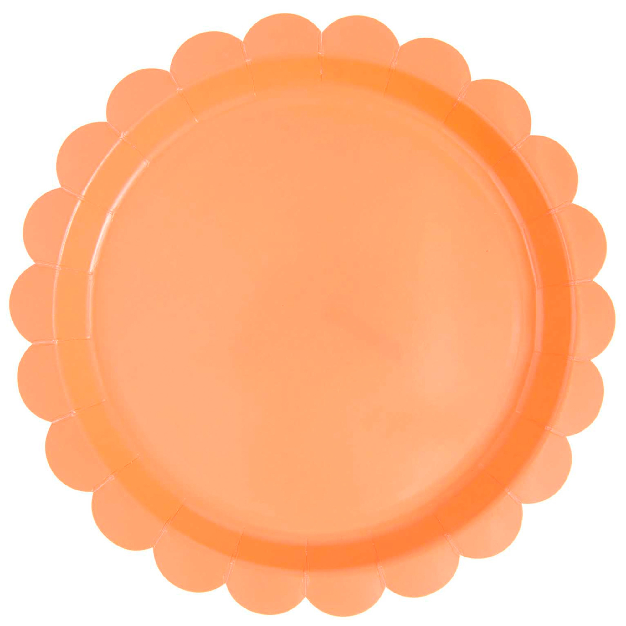 8 Pappteller Neon Rot 23 cm 8 Pappteller Neon Rot 23 cm