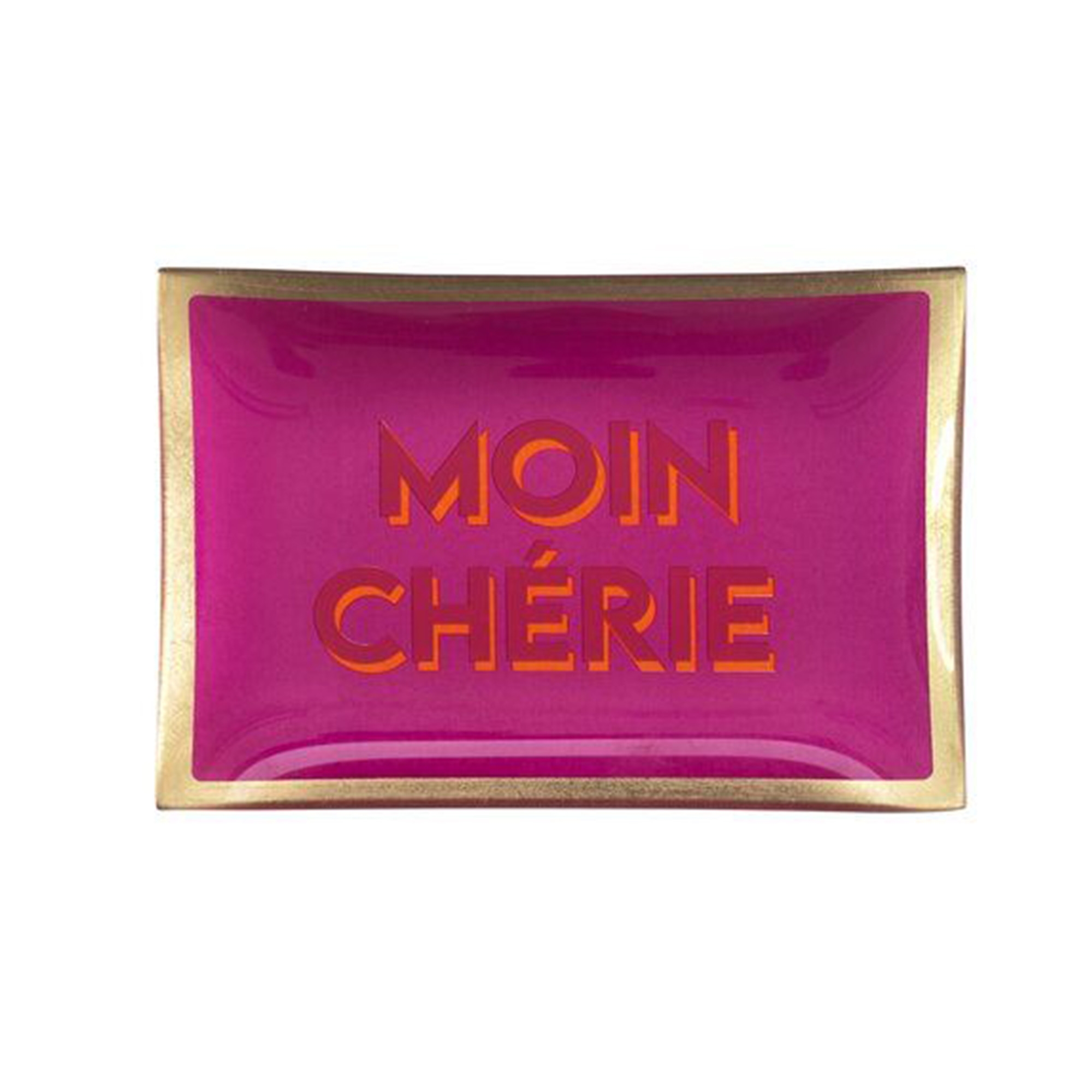 Glasteller "Moin Chérie", Neon Fuchsia - M Glasteller "Moin Chérie", Neon Fuchsia - M
