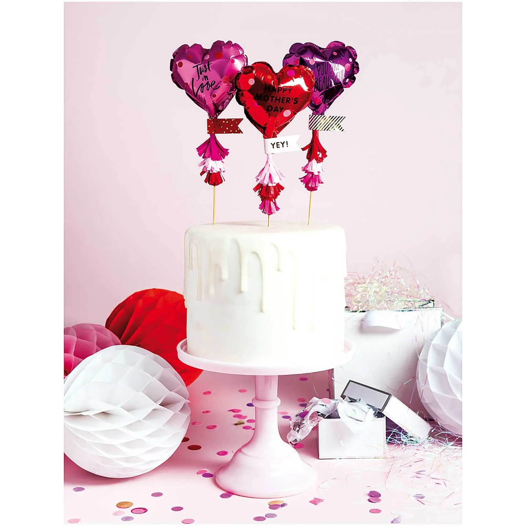 Cake Topper - Herzballons