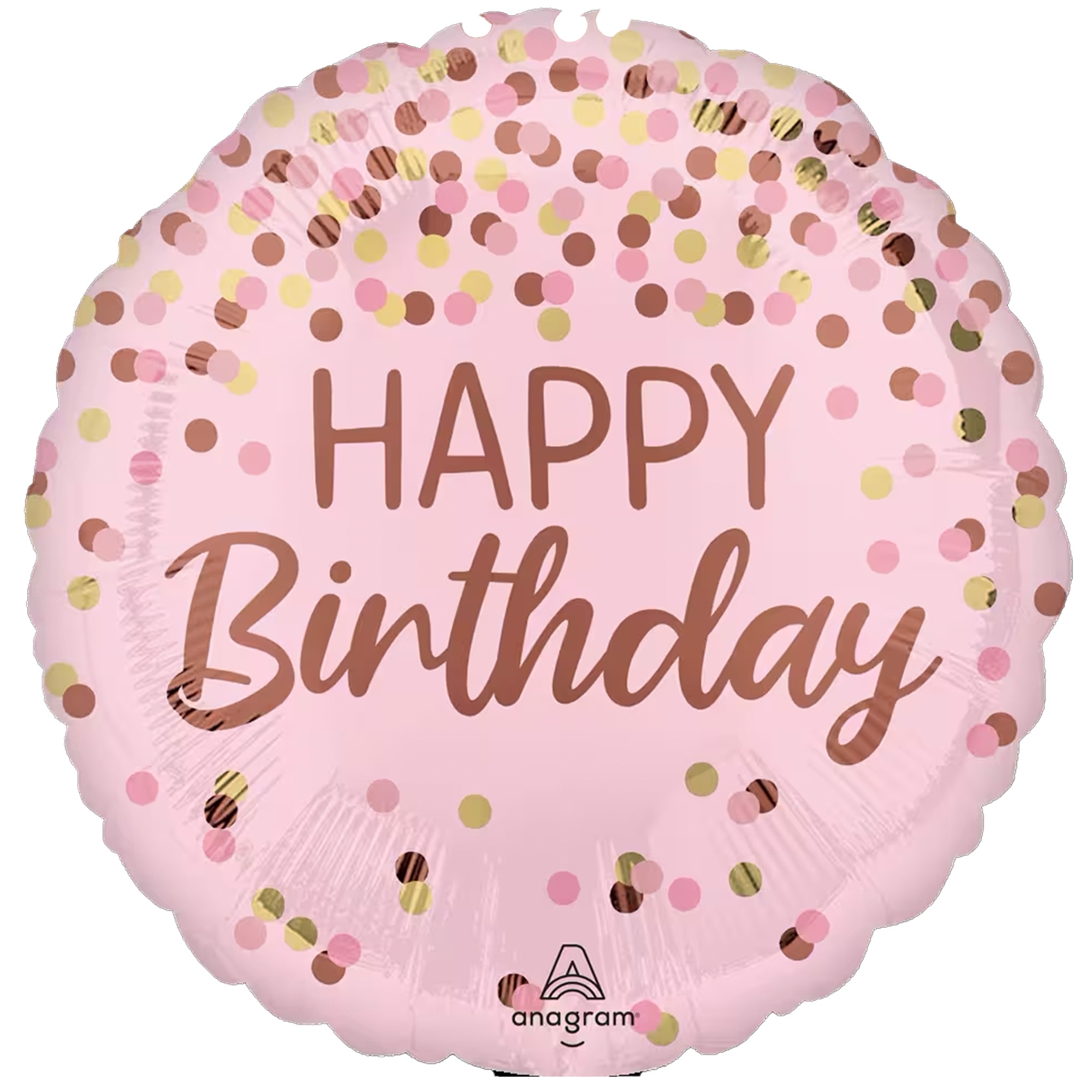 Folienballon "Happy BIrthday" 45cm Geburtstagstorte, Torte, Sahne, Nachtisch, Leute