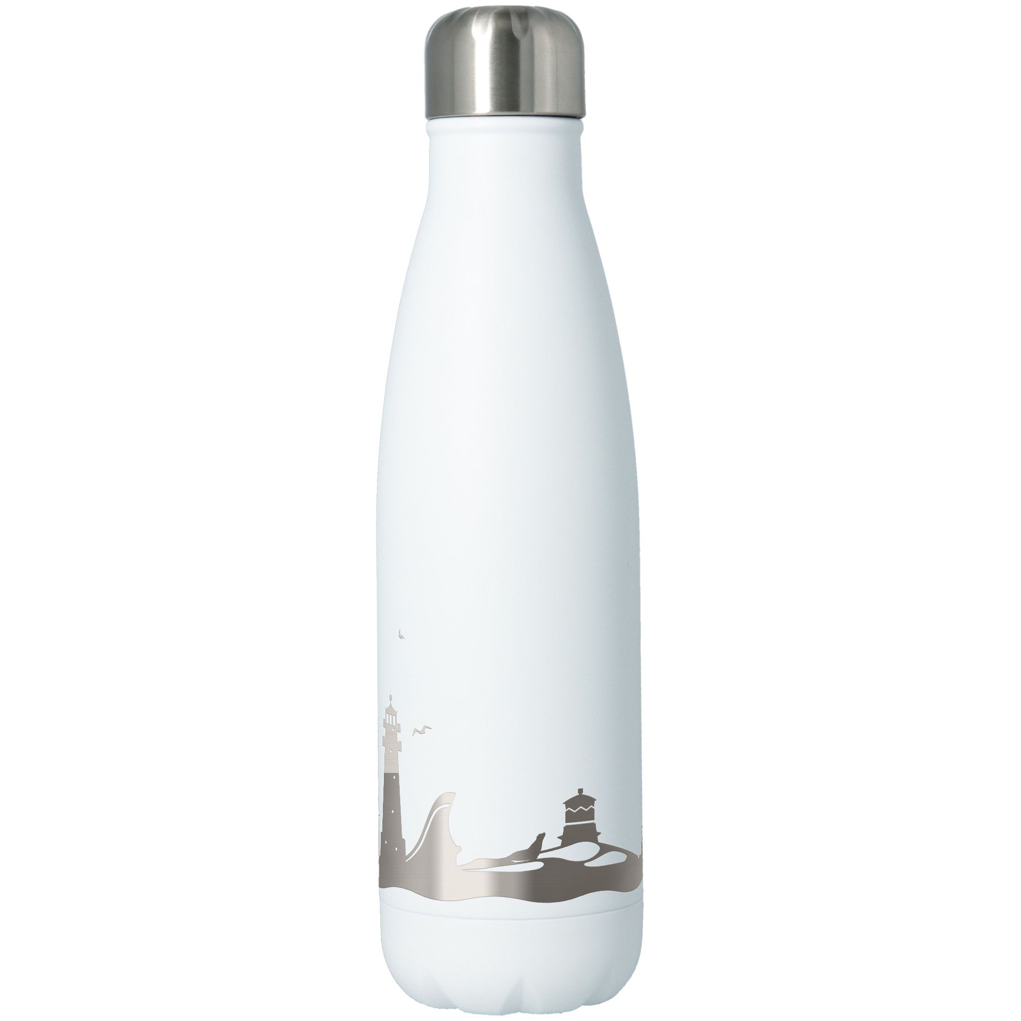 Trinkflasche Skyline Büsum Weiß 500ml