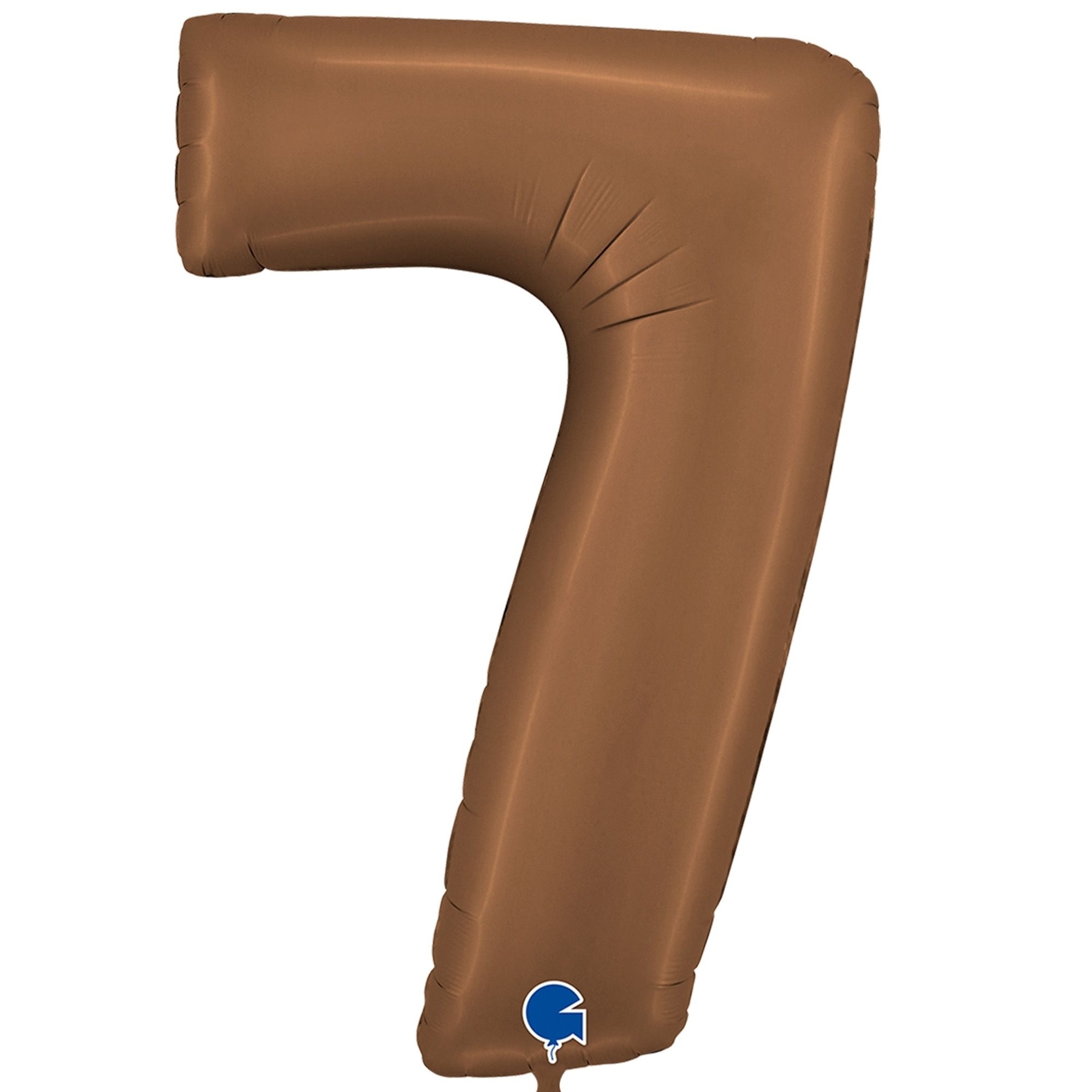 Folienballon Zahl 7 Satin Chocolate 100cm Kissen, Dekoration für Zuhause, Fön, Elektrisches Gerät, Aufblasbar