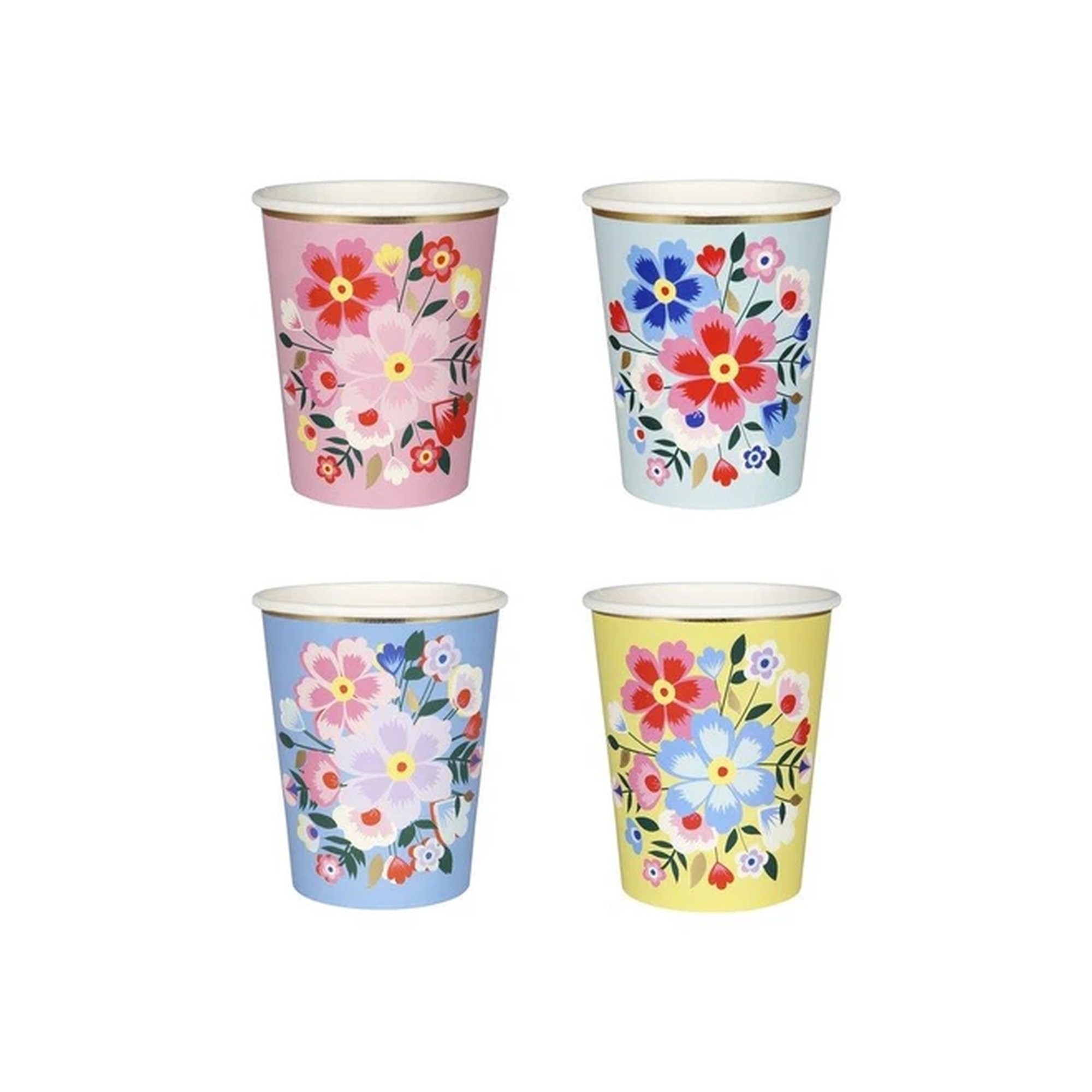 Meri Meri - 8 Pappbecher "Blumen" Meri Meri - 8 Pappbecher "Blumen"