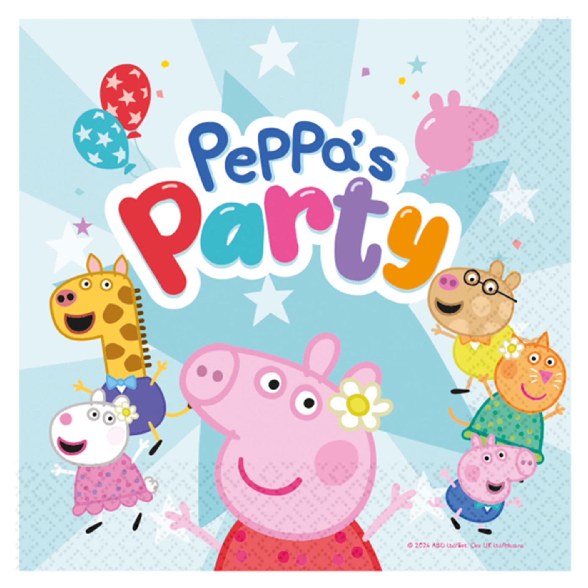 2d1bed6507886ca00da0d2119c5d74ab2169762b 16 Servietten "Peppa´s Party"