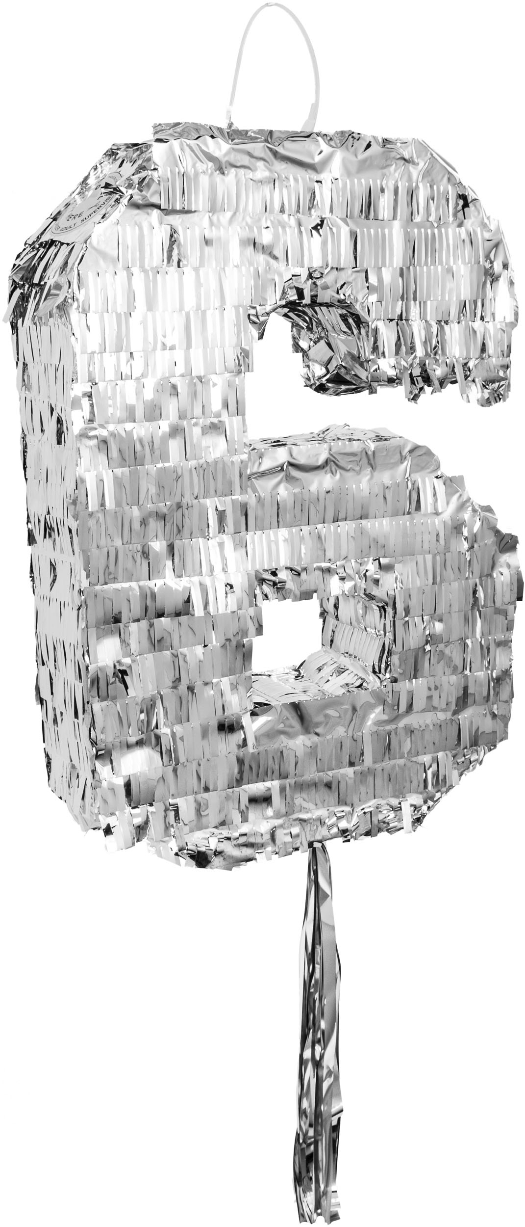 Pinata Zahl "6", Silber Pinata Zahl "6", Silber