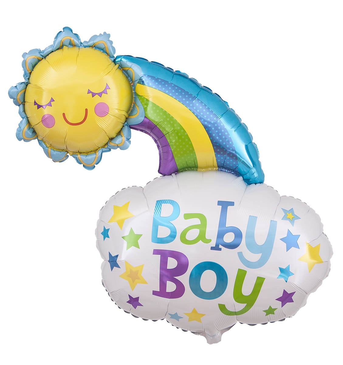 Folienballon Glückliche Sonne Baby Boy 76x76 cm