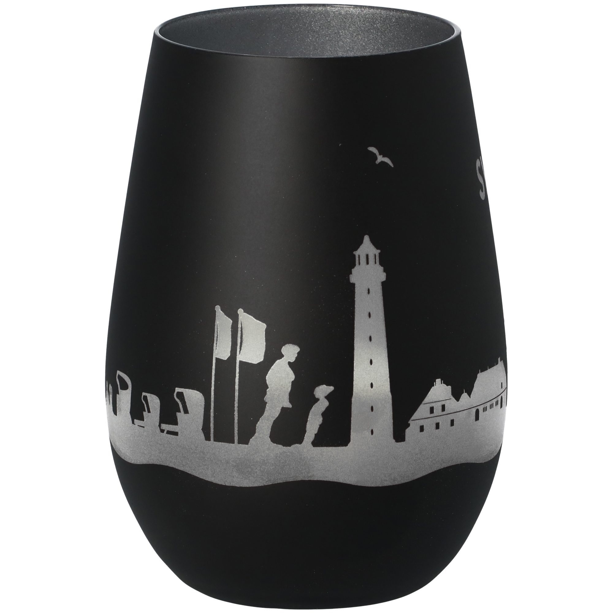 Windlicht Skyline Sylt Schwarz/Silber Windlicht Skyline Sylt Schwarz/Silber