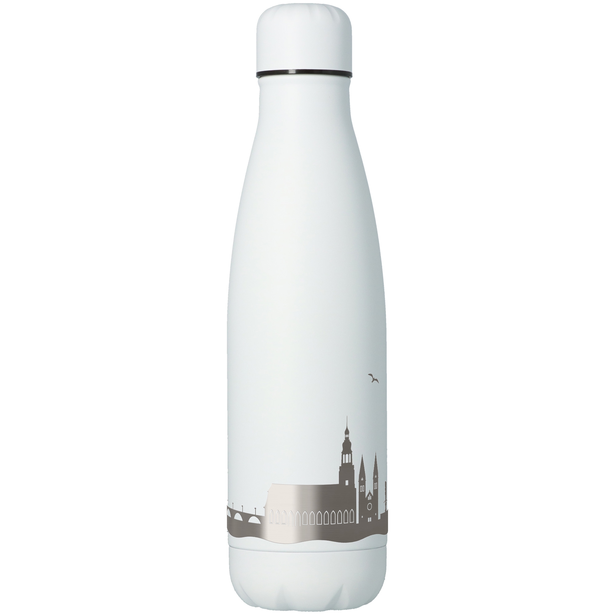 2abf2ed798baf40619134ce9edeab4cc7c08b79e Trinkflasche Skyline Heidelberg Weiß 500ml
