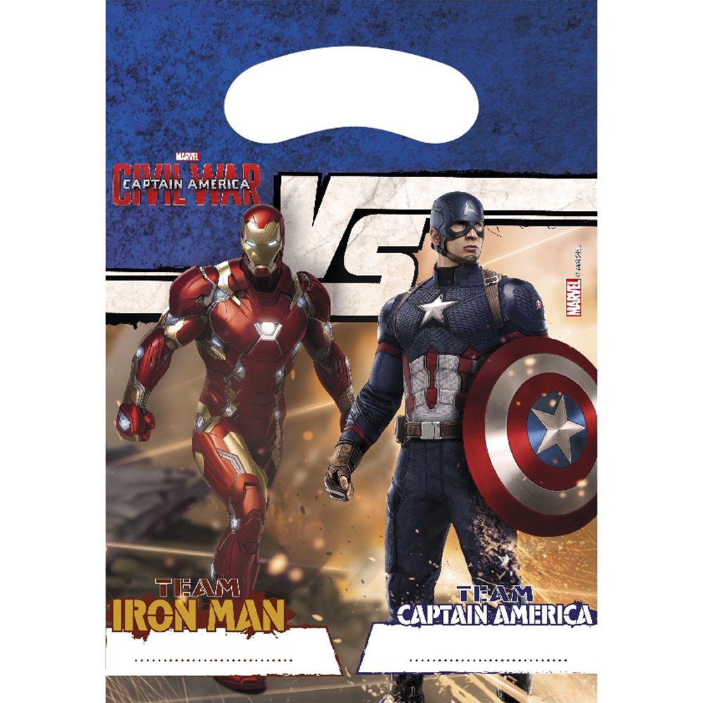 Civil War - 6 Gastgeschenktüten Erwachsener, Männlich, Mann, Person, Handschuh