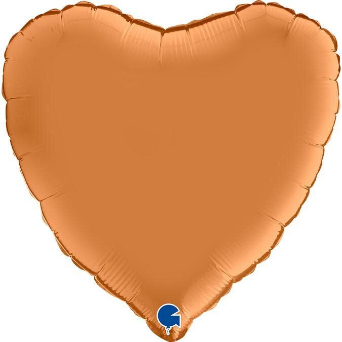Folienballon Heart Satin Caramel 45cm