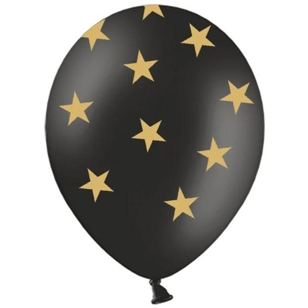 Ballon, Ballondekoration, Sternmuster, schwarzer Ballon, Partyballon
