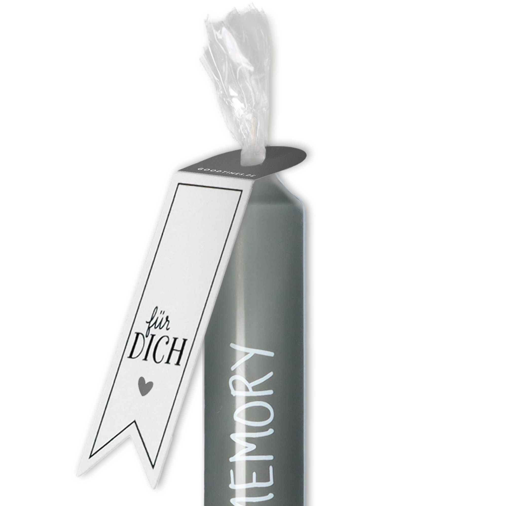 Stabkerze Katzenpfote "in loving memory" Grau Stabkerze Katzenpfote "in loving memory" Grau