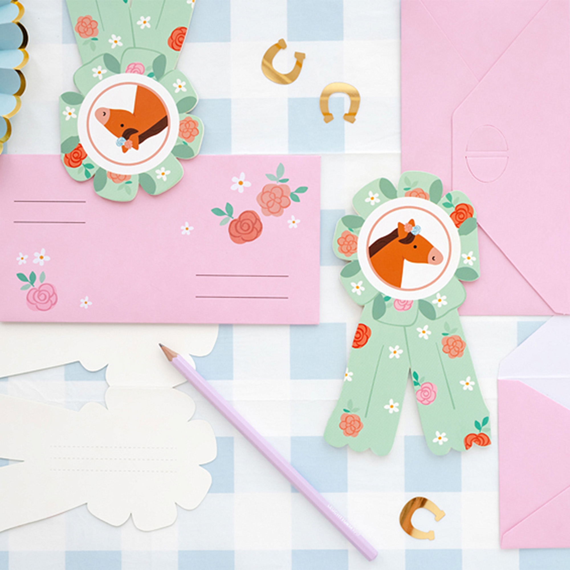 6 Einladungskarten "Pferde" 6 Einladungskarten "Pferde"