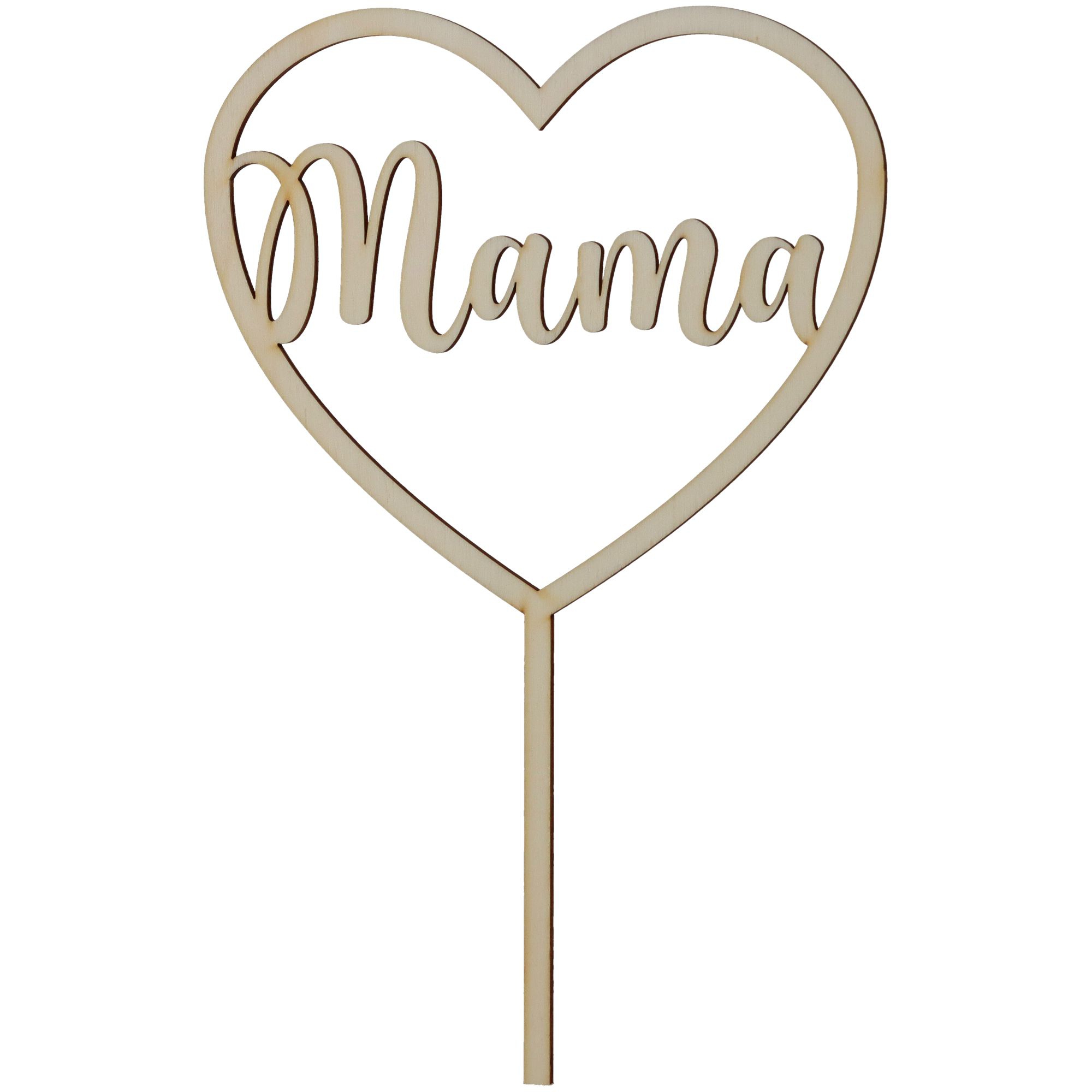 Cake Topper "Mama" Herz groß aus Holz Cake Topper "Mama" Herz groß aus Holz