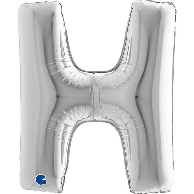 Folienballon Buchstabe H Silber 100cm Folienballon Buchstabe H Silber 100cm