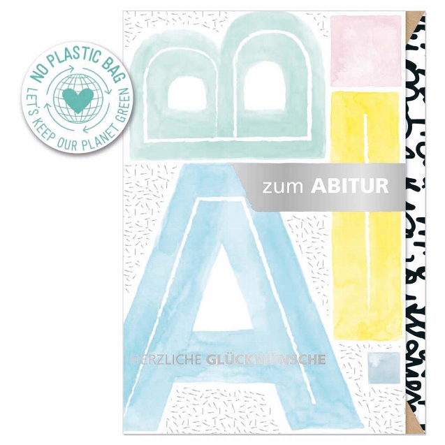 Grußkarte "Herzliche Glückwünsche zum Abitur" Grußkarte "Herzliche Glückwünsche zum Abitur"