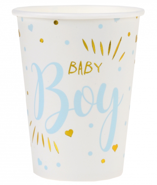 10 Pappbecher "Baby Boy"