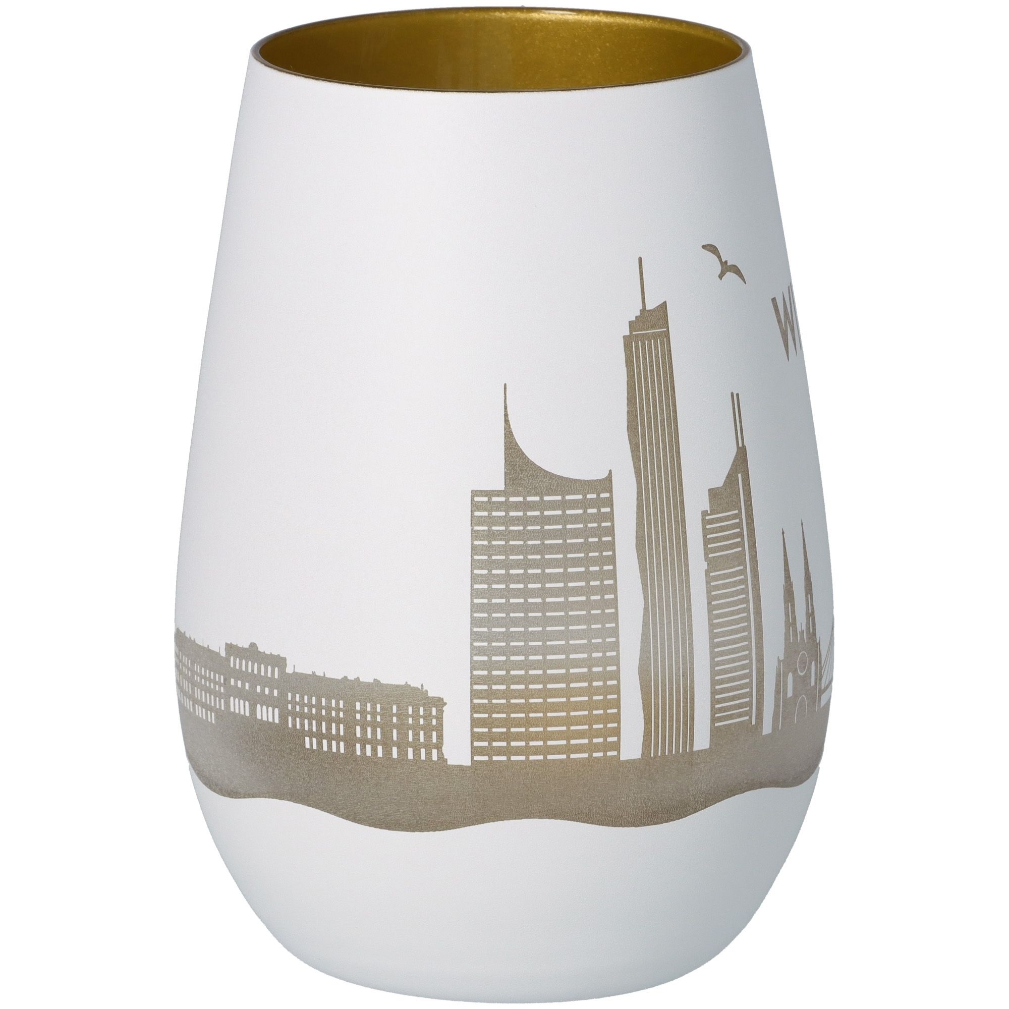 Windlicht Skyline Wien Weiß/Gold Windlicht Skyline Wien Weiß/Gold