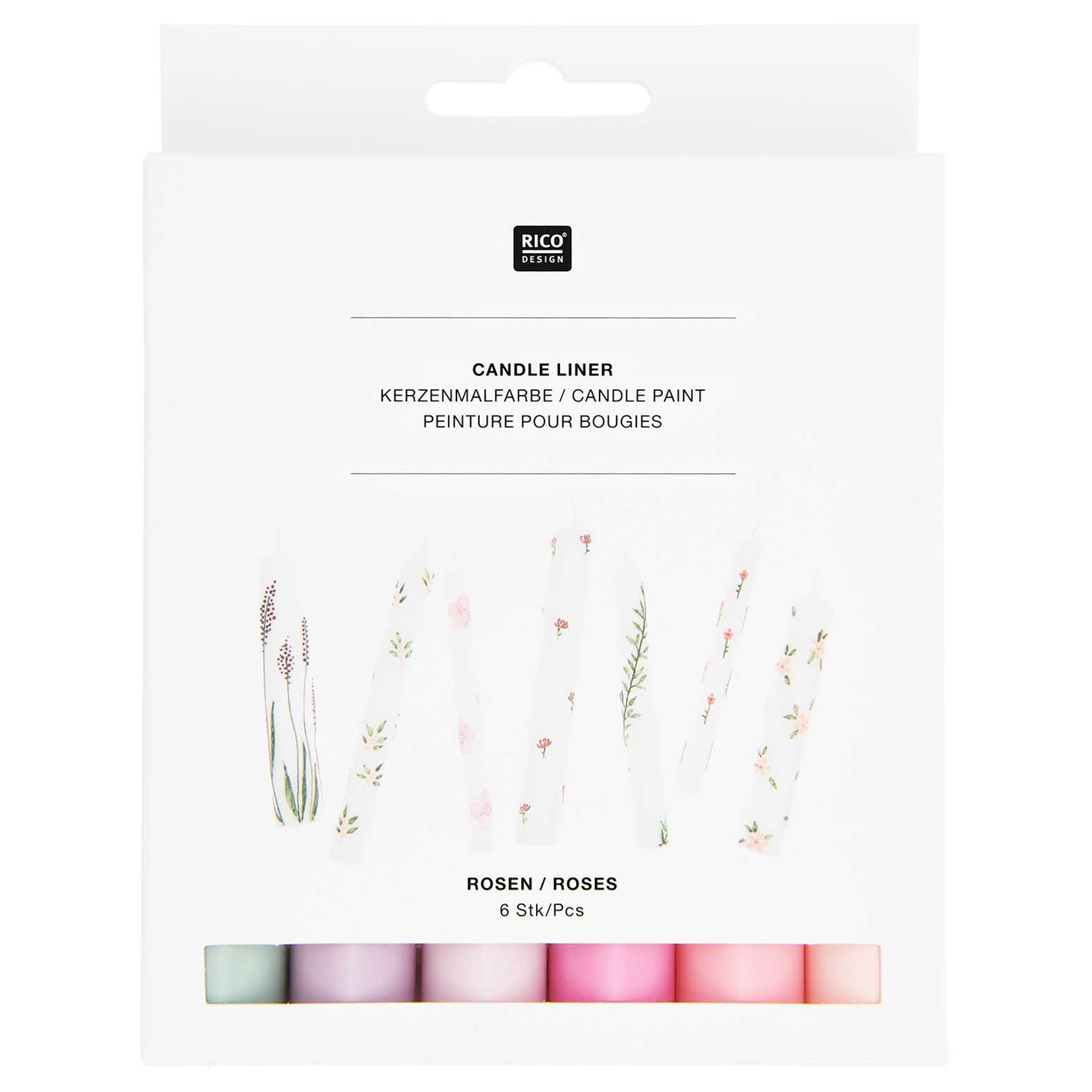 6 Kerzen Stifte "Roses" Seite, Text